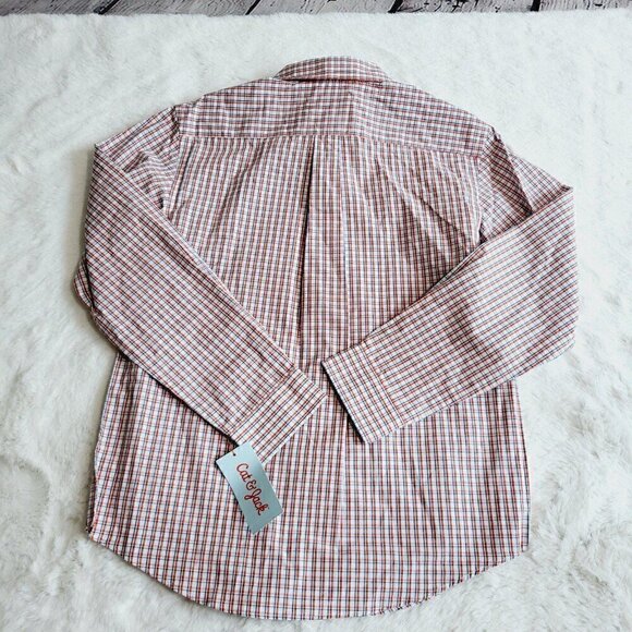 Cat & Jack Boys' Long Sleeve Checkered Button-Down Shirt (Large) 4KIDD-AY - Picture 3 of 4